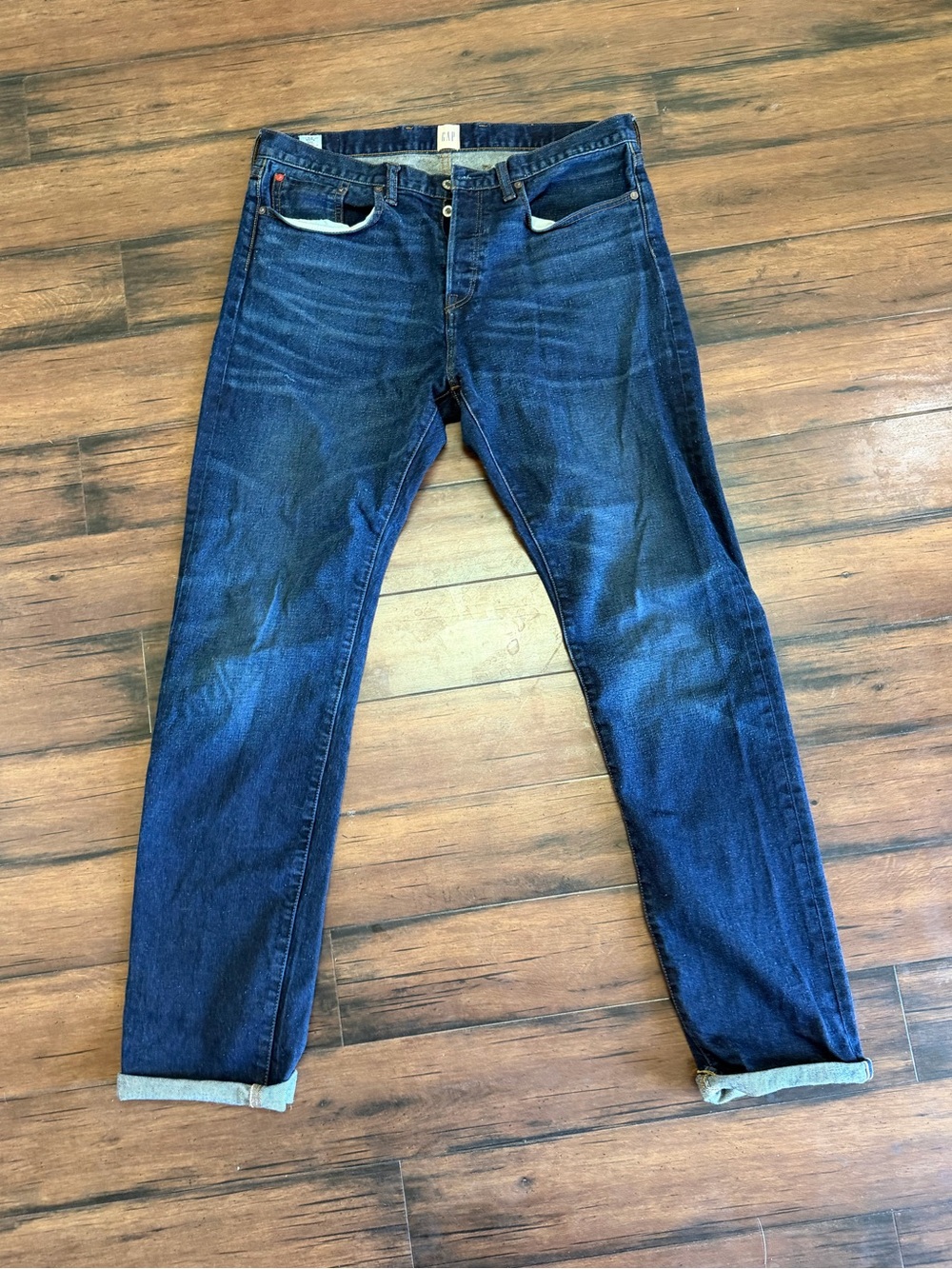 GAP Cone Denim White Oak Selvedge Jeans Men’s 36x36 Dark Wash Slim Straight USA